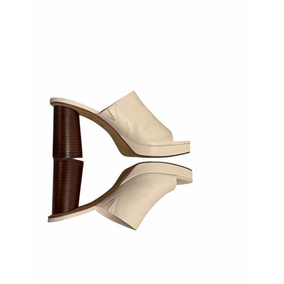 Dolce Vita Women's 10 Beige Brown Anise Sand Nubuck Open Toe Platform Heels - Picture 4 of 5